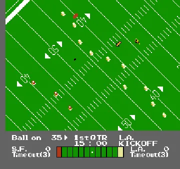 NES Play Action Football (USA) (Beta) screen shot game playing